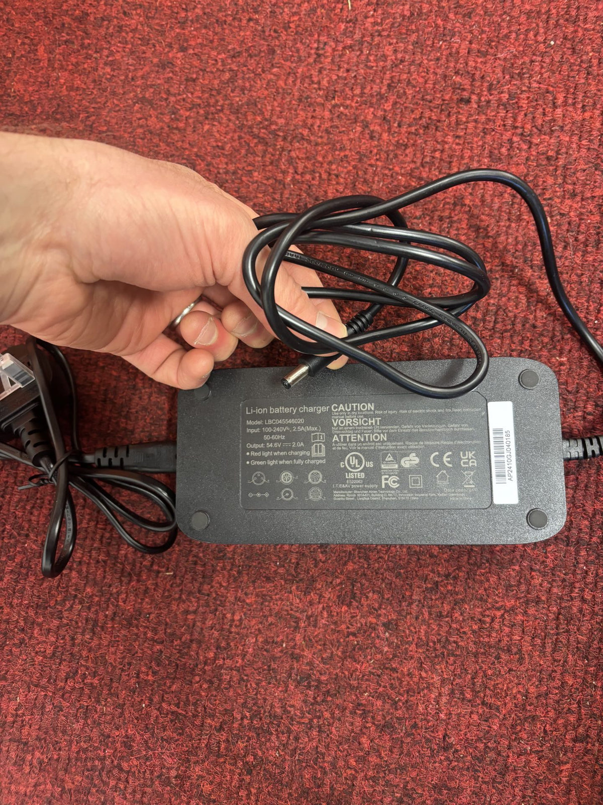 Engwe M20 / L20 Charger — 54.6V 2A DC